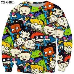 YX GIRL Drop shipping 2019 New style 3d Fashion Sweatshirt 90s Classic cartoon patterns Printed Men Women pullovers KKK-55