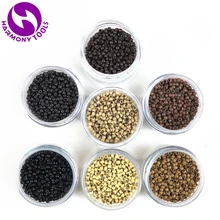 1000 шт./бутылка) 21 бутылочка 7 цветов 2,9 мм x 1,6 мм x 2,0 мм медный силиконовый нано-бисер для наращивания волос