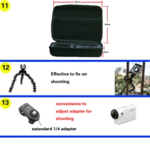 Gopro accessories set go pro kit mount SJCAM go pro Xiaomi Yi for Sony Act Cam HDR AS200V AS100V AZ1 mini FDR-X1000V/W 4 k