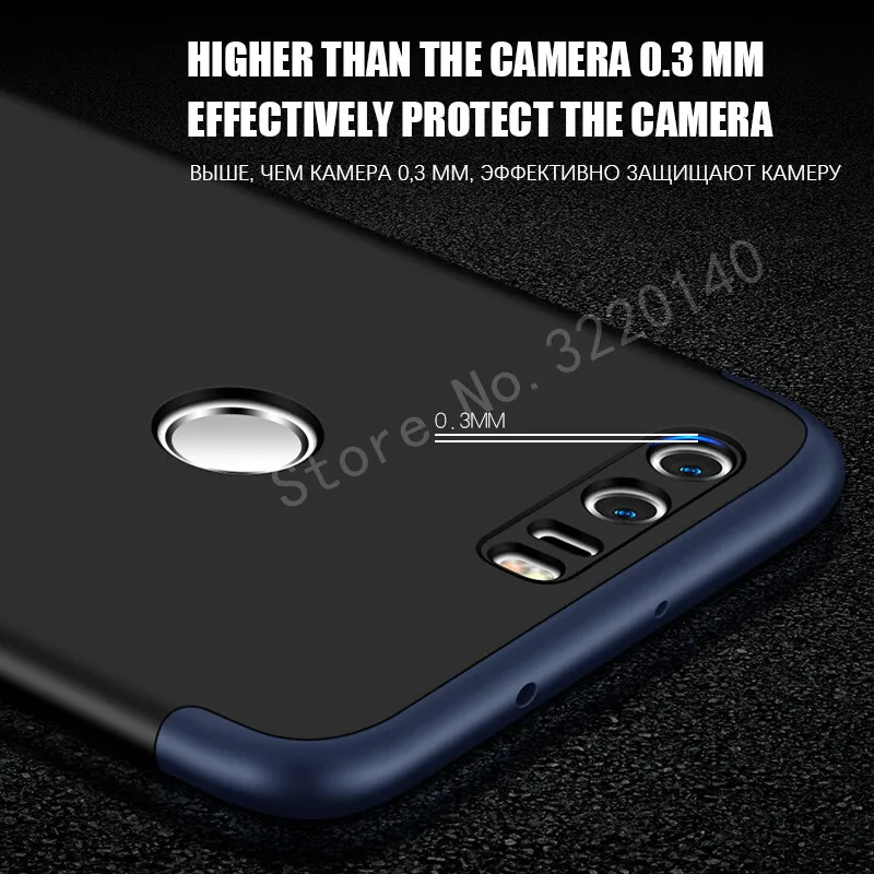 Full Body Armor Hard Back Phone Cover Case For Huawei P9 P10 P10 Plus Case For p8 lite 2017 Shockproof Shell For honor 9 8 lite3