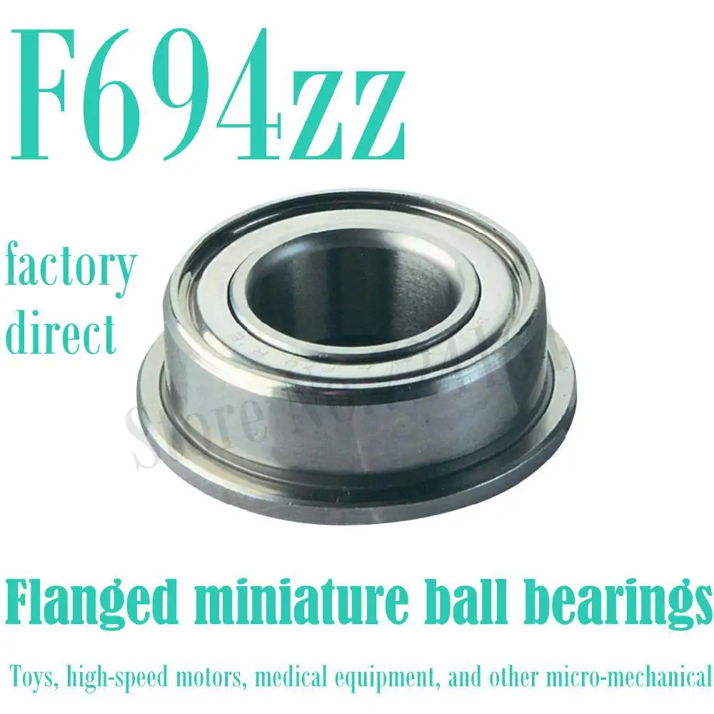 50PCS Free Shipping F694ZZ Flanged bearing RF1140ZZ FL694 ZZ F694 2Z 4