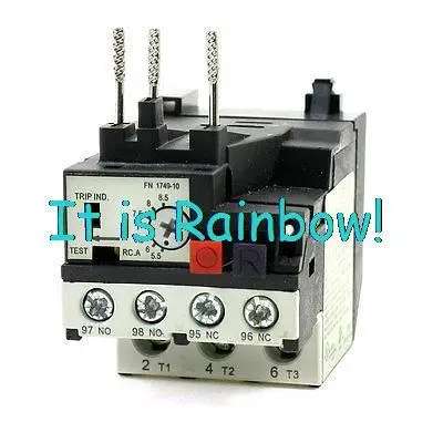

Free Shipping RHN-10K 5.5-8.5A Range 3 Phase 1NO 1NC Electric Thermal Overload Relay