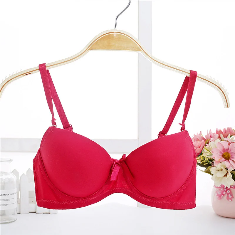 Cute Lovely Teenage Girl Underwear Bras Seamless Gathered Soft