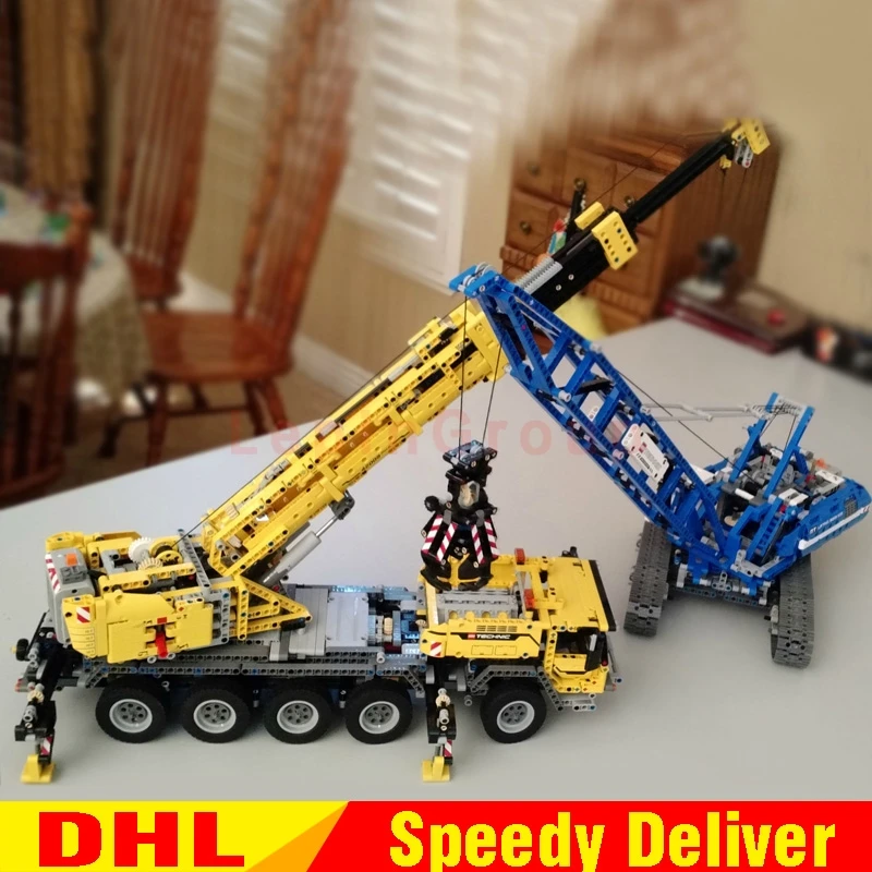 

LEPIN 20010 Crawler Crane Lepin 20004 Crane Mk II Model Building Set Technic Series Blocks Bricks Toys 42030 42042