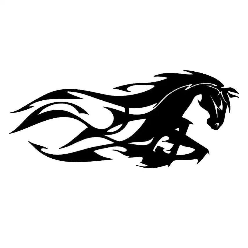 Funny car stickers MUSTANG TRIBAL