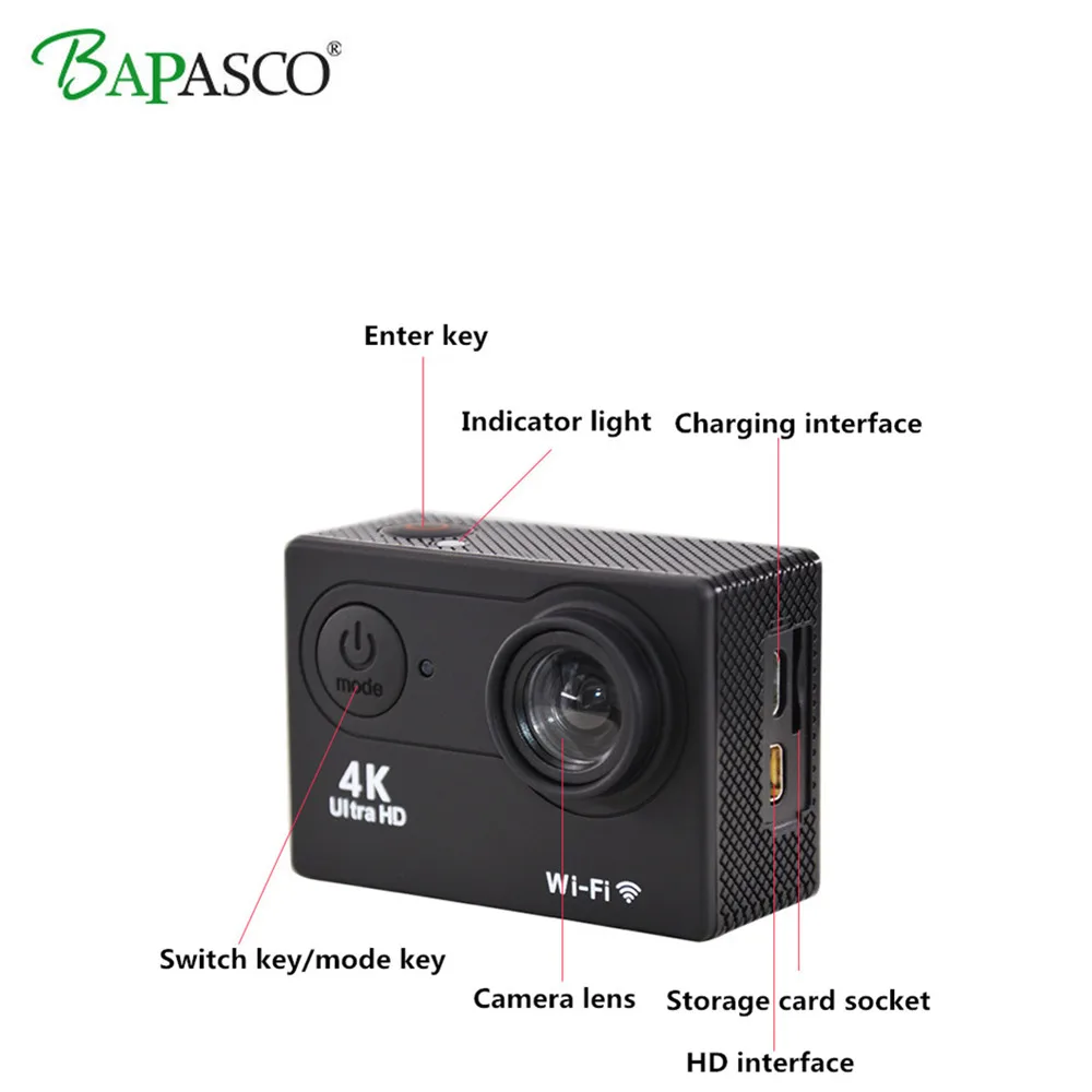 

WIFI Action Camera Ultra HD Mini Cam 4K/25FPS 1080p/60fps 720P/120FPS Waterproof 2.4G Wireless Remote Control Video Sport Camera