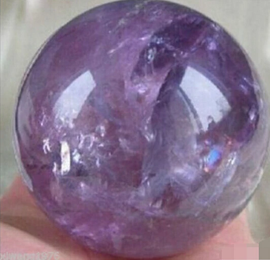 

A 509 Natural Amethyst Quartz Crystal Sphere Ball Healing Stone (0601)