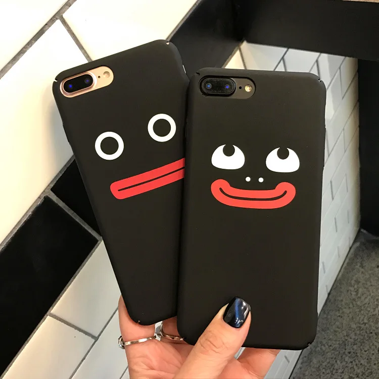 Милый черный чехол для iPhone X XR XS Max 6 6S 7 8 Plus с рисунком колбасы большие глаза