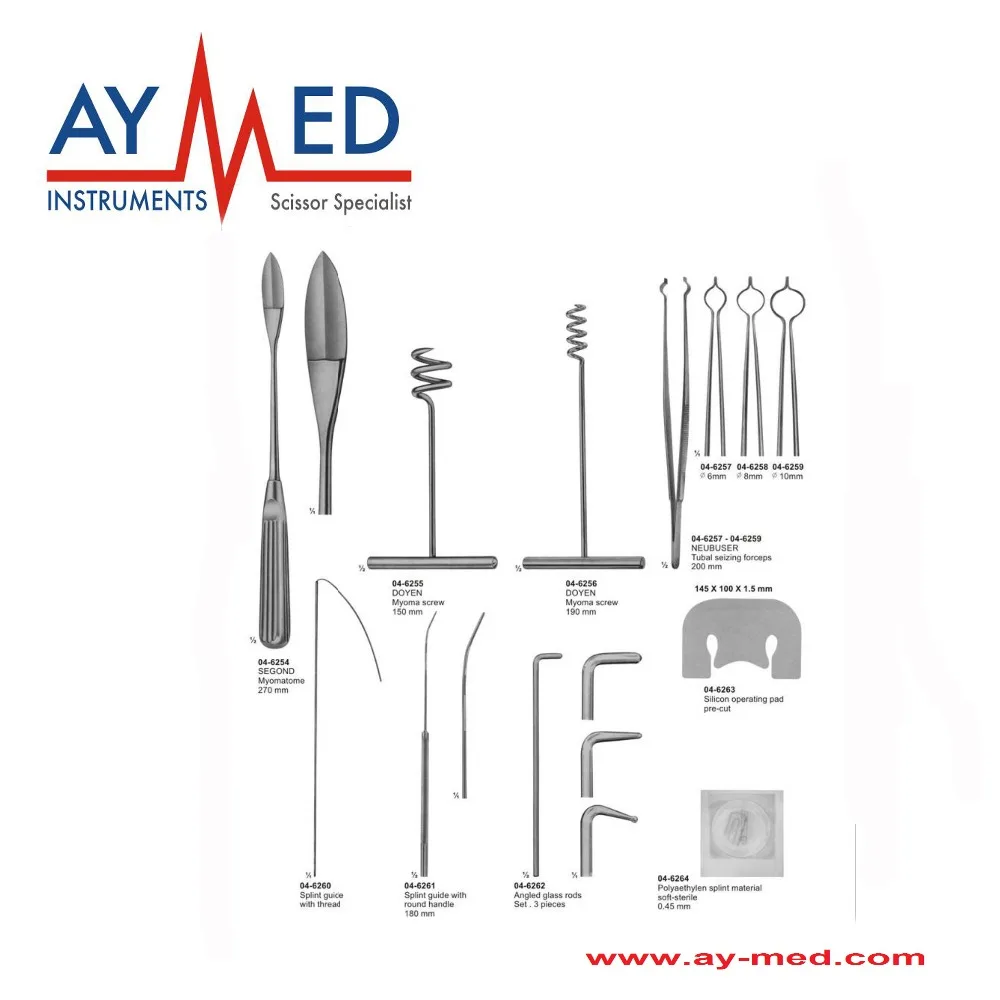 

9 pieces 1 set myoma instruments for micro tubal operations - gynecology surgical scissors