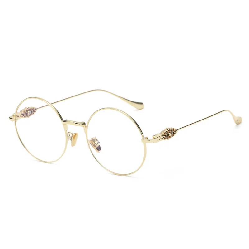 Round Vintage Eyeglasses Frame for Women and Men Prescription Eyewear Glasses Optical Frame Spectacles 8004 Full Rim Metal Frame