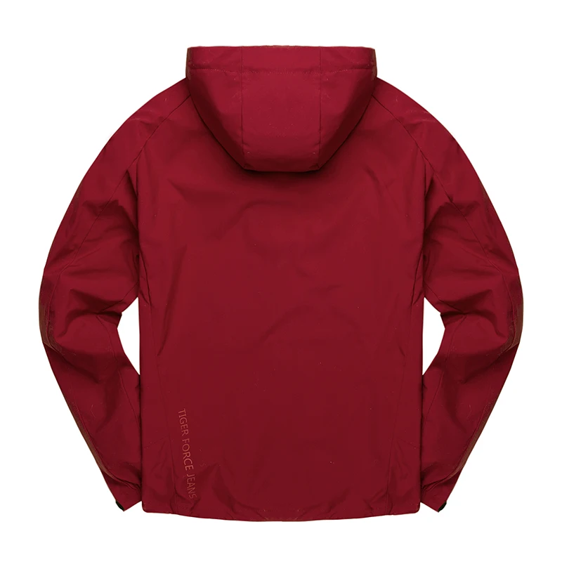 Tiger Force 2019 Men's Spring Jackets Hooded Casual Windbreaker Fashion Plus Size Bomber Jacket Windproof Men Coat Outerwear Tiger Force 2019 Men's Spring Jackets Hooded Casual Windbreaker Fashion Plus Size Bomber Jacket Windproof Men Coat Outerwear