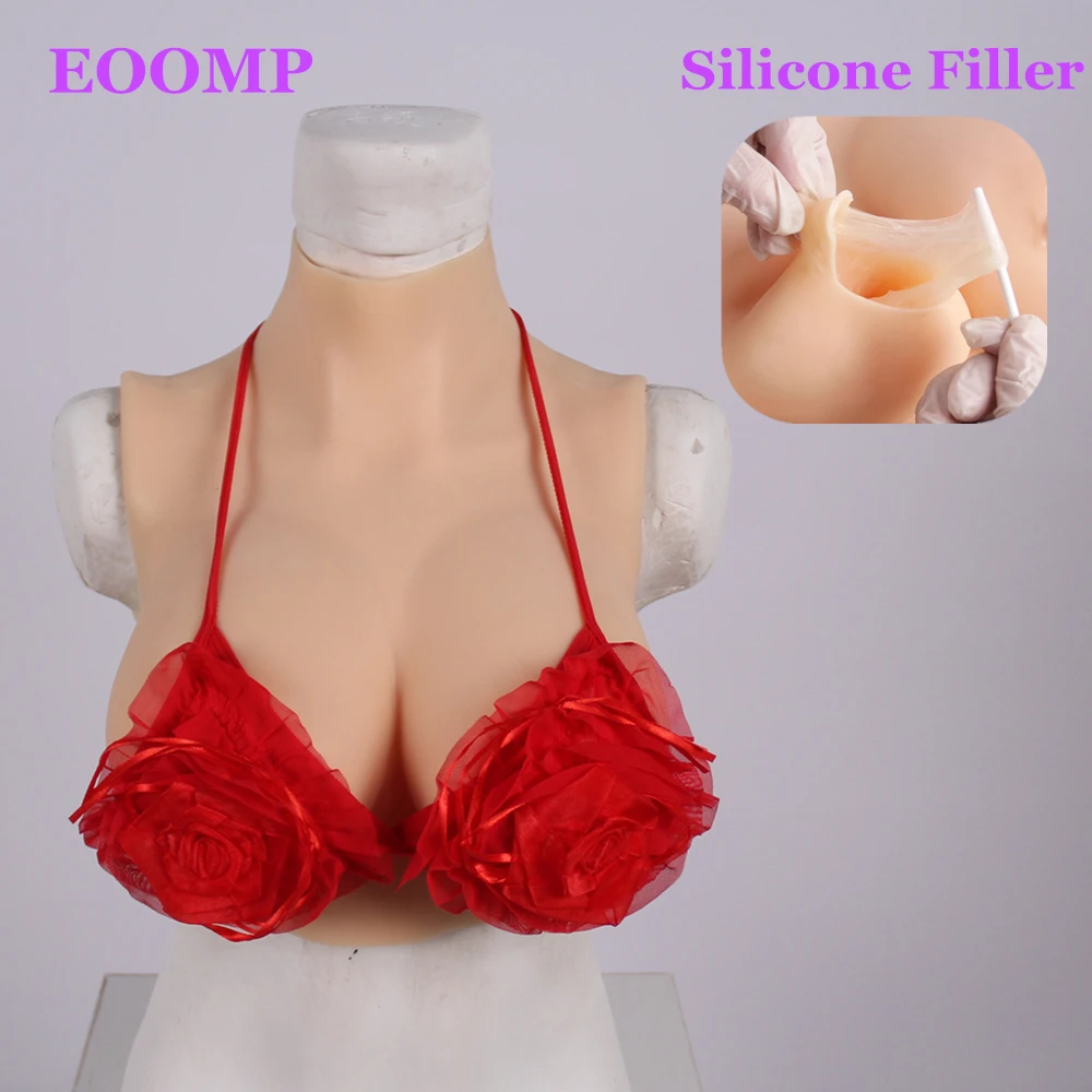 

Silicone Breast Forms Tits Fake Boobs for Transgender Drag Queen Crossdresser Shemale with silicone fillers