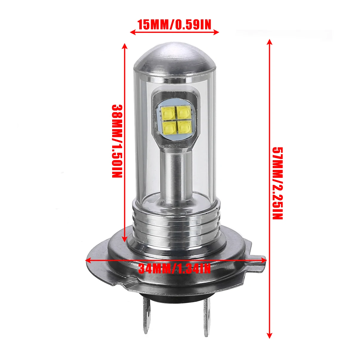 2 шт./компл. H7 фар автомобиля 80W 12V 24V 3000LM светодиодный туман Lihgt 6000 К Белый свет