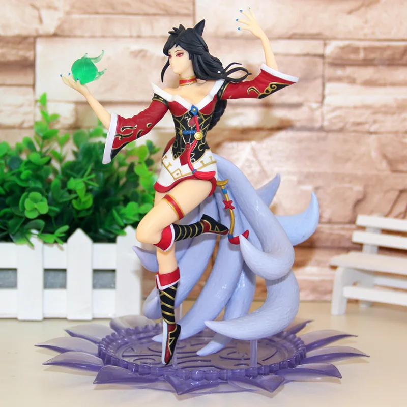 

lol New Arrival 22cm Ahri the Nine Tailed Fox PVC Action Figure Model Toys Christmas Birthday Gift
