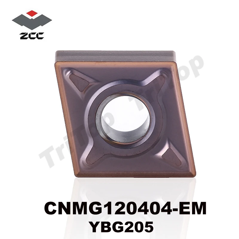 

FREE SHIPPING ZCC INSERTS CNMG 120404 -EM YBG205 tungsten carbide inserts for TURNING CNMG431 CNMG120404 ZCC.CT cutting TOOL