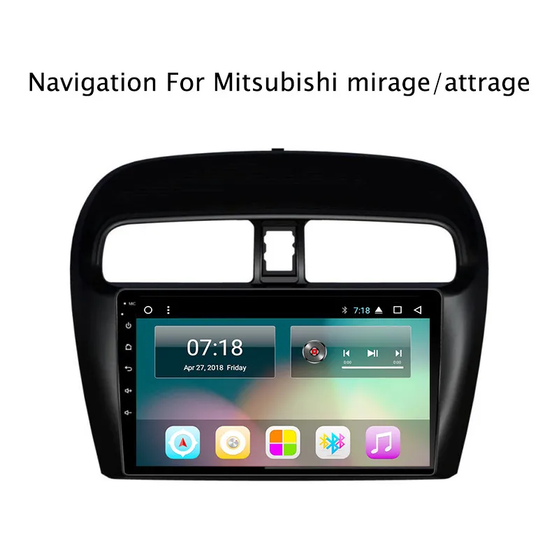 NaviTopia 2G RAM 32G ROM Android 7.1/8.1 Car Multimedia Audio For Mitsubishi Mirage Attrage GPS Navigation Radio Stereo(No DVD) |