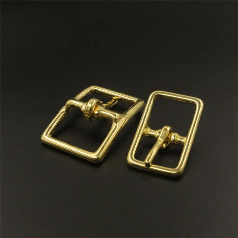 Solid Brass Single Pin Belt Buckle for Leather Craft and Strap Adjustment