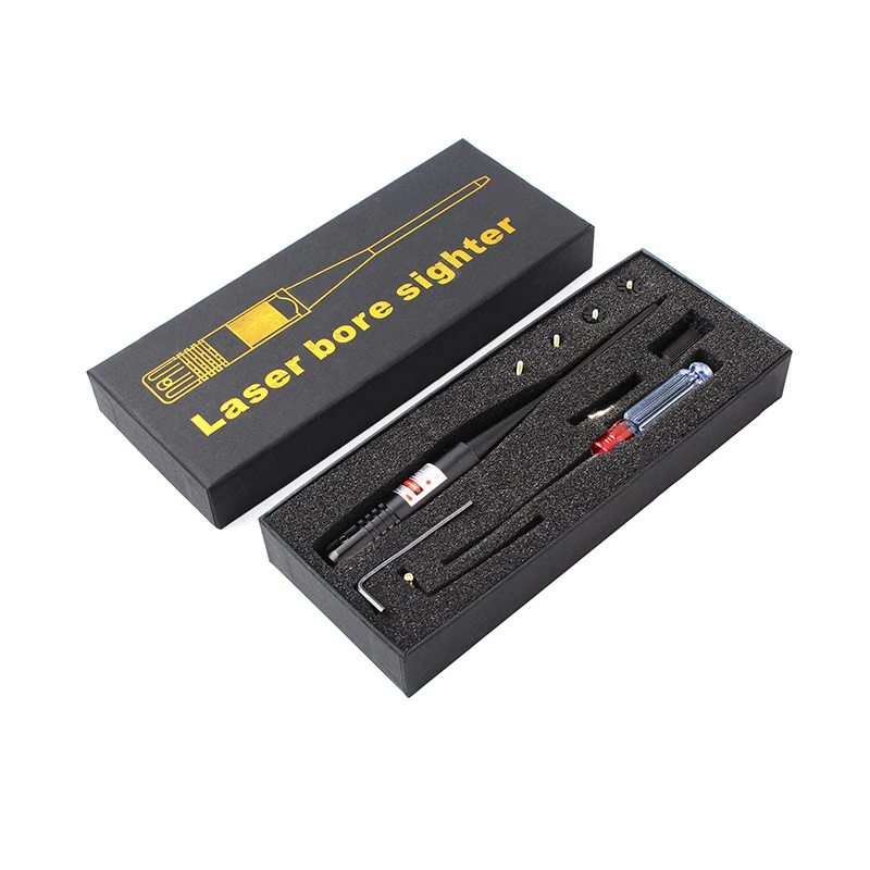 

Outdoor 520nm Hunting Riflescope Red Colimador Laser Bore Sight Scope 0.22 to 0.50 Caliber Boresighter Collimator
