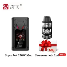 220W Electronic cigarette mod 1.3inch Screen Original VAPTIO SUPER BAT MOD TC Box 510 thread Vape Mod fitted TFV12/TFV8 tank 220W Electronic cigarette mod 1.3inch Screen Original VAPTIO SUPER BAT MOD TC Box 510 thread Vape Mod fitted TFV12/TFV8 tank