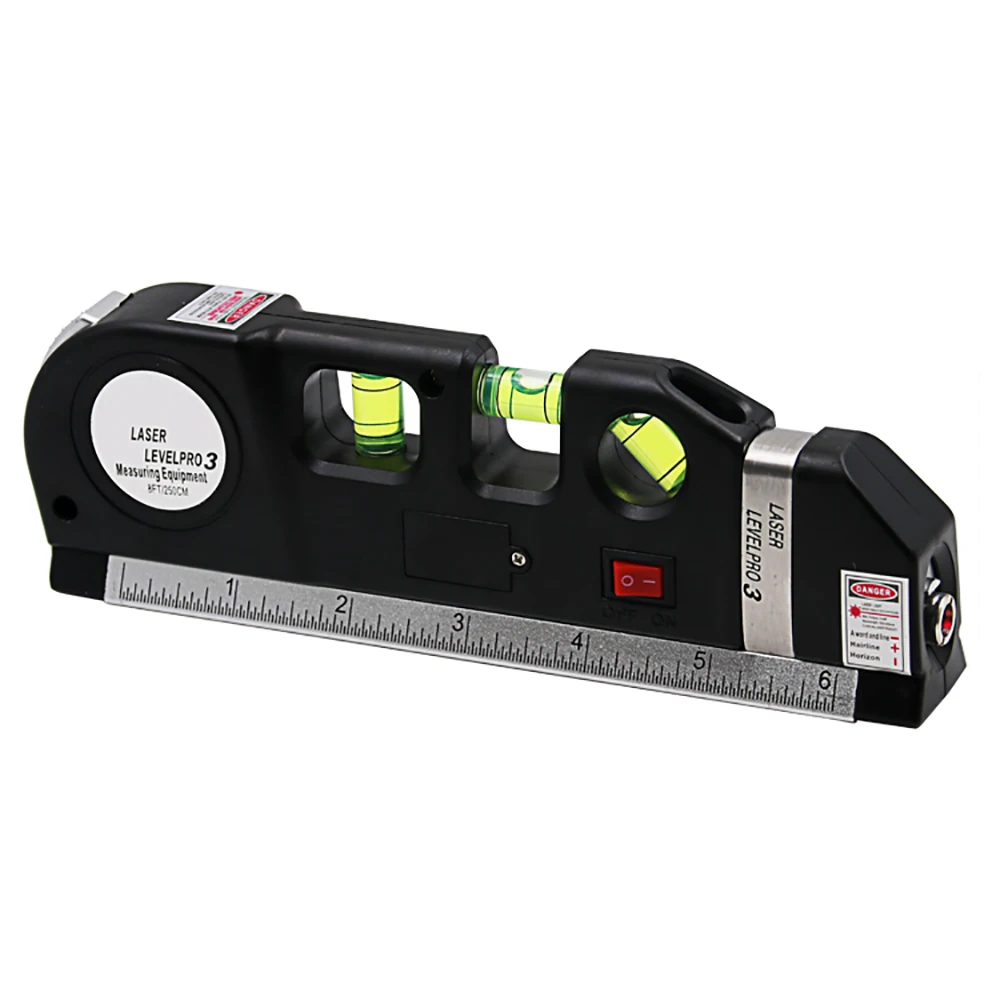 

1Pc Multipurpose Level Laser Horizon Vertical Measure Tape Aligner Bubbles Ruler Tape Aligner Bubbles Ruler
