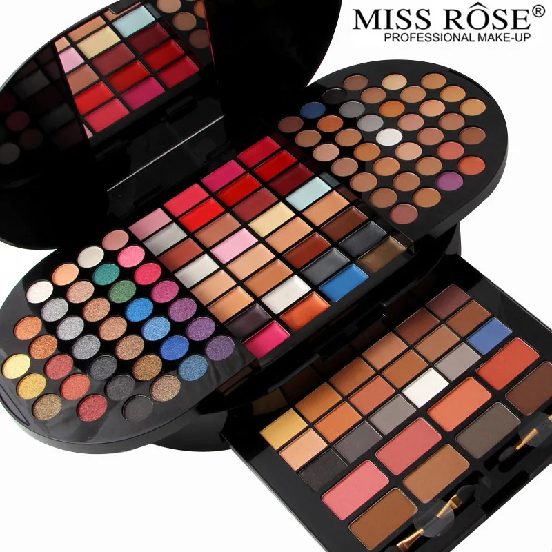 MISS ROSE 130 Color Makeup plate Face Make up 90 Eyeshadow Shimmer Eye