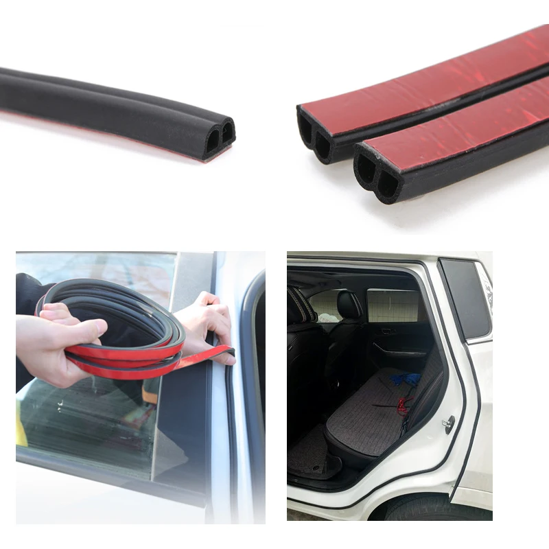

Car Rubber Seal Strip Self Adhesive B Type Windproof Universal Noise Sound Insulation Car Window Door Trunk Car Door Seal Edge