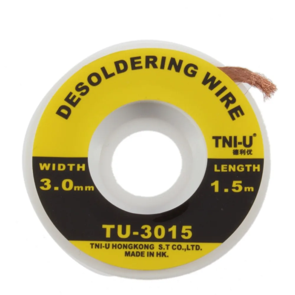 1Pcs 5 ft. 3 mm Desoldering Braid Solder Remover Wick TNI-U