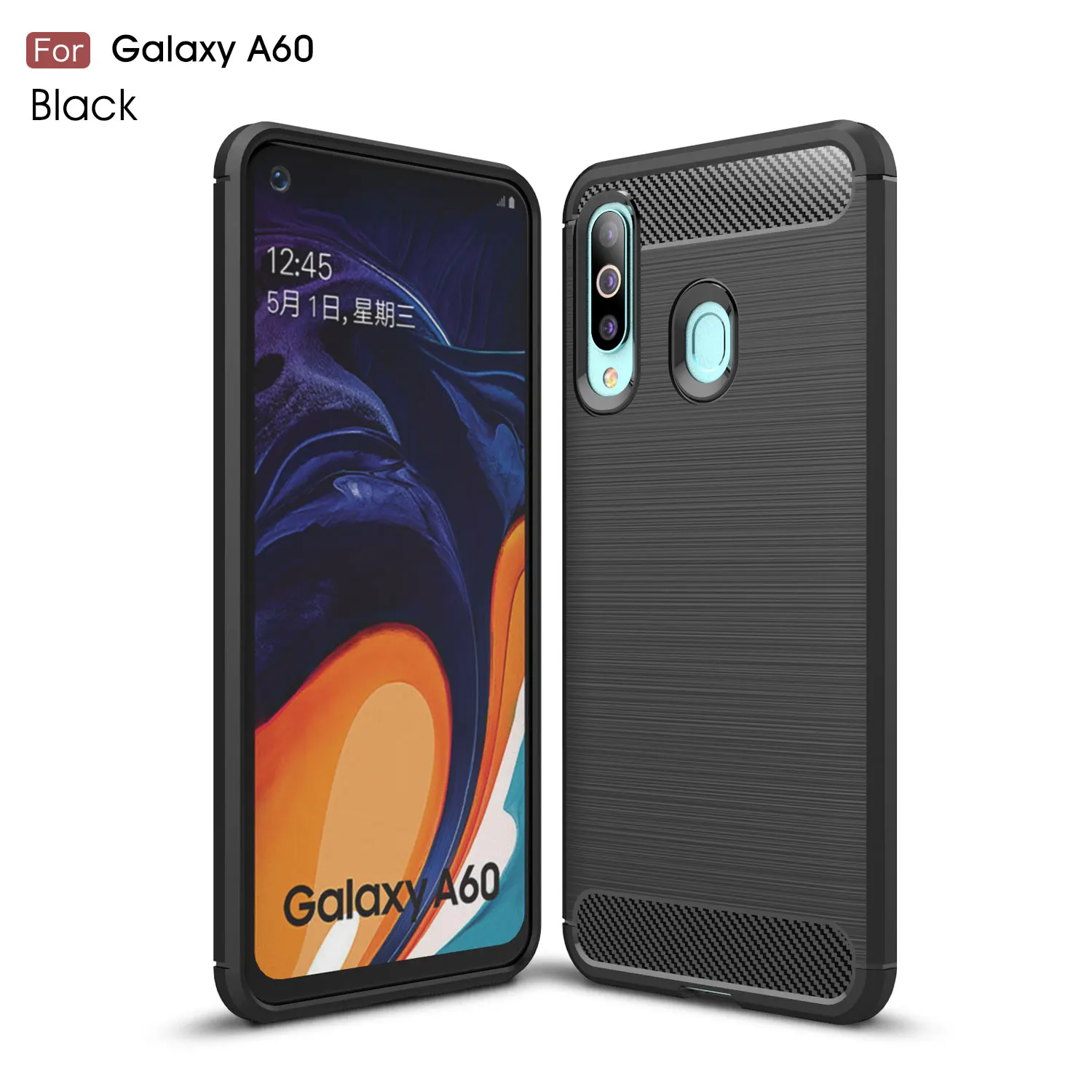 For Samsung Galaxy A60 Case for Galaxy A30 40 50 60 70 Business Soft Case Silicone Rubber Phone Cover for Samsung Galaxy A60
