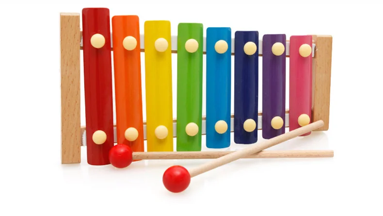 Toy Wooden Music Instrument Frame Style Xylophone Hand Knock Musical Funny Toys Baby Educational Toys Gifts For Children Kids