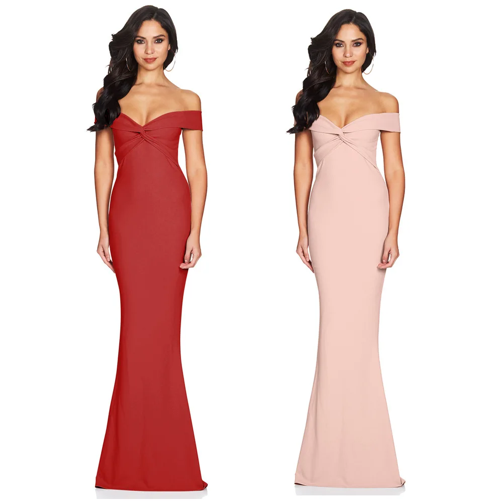 Robe De Soiree Русалка бургундское длинное вечернее винтажное платье для вечеринки