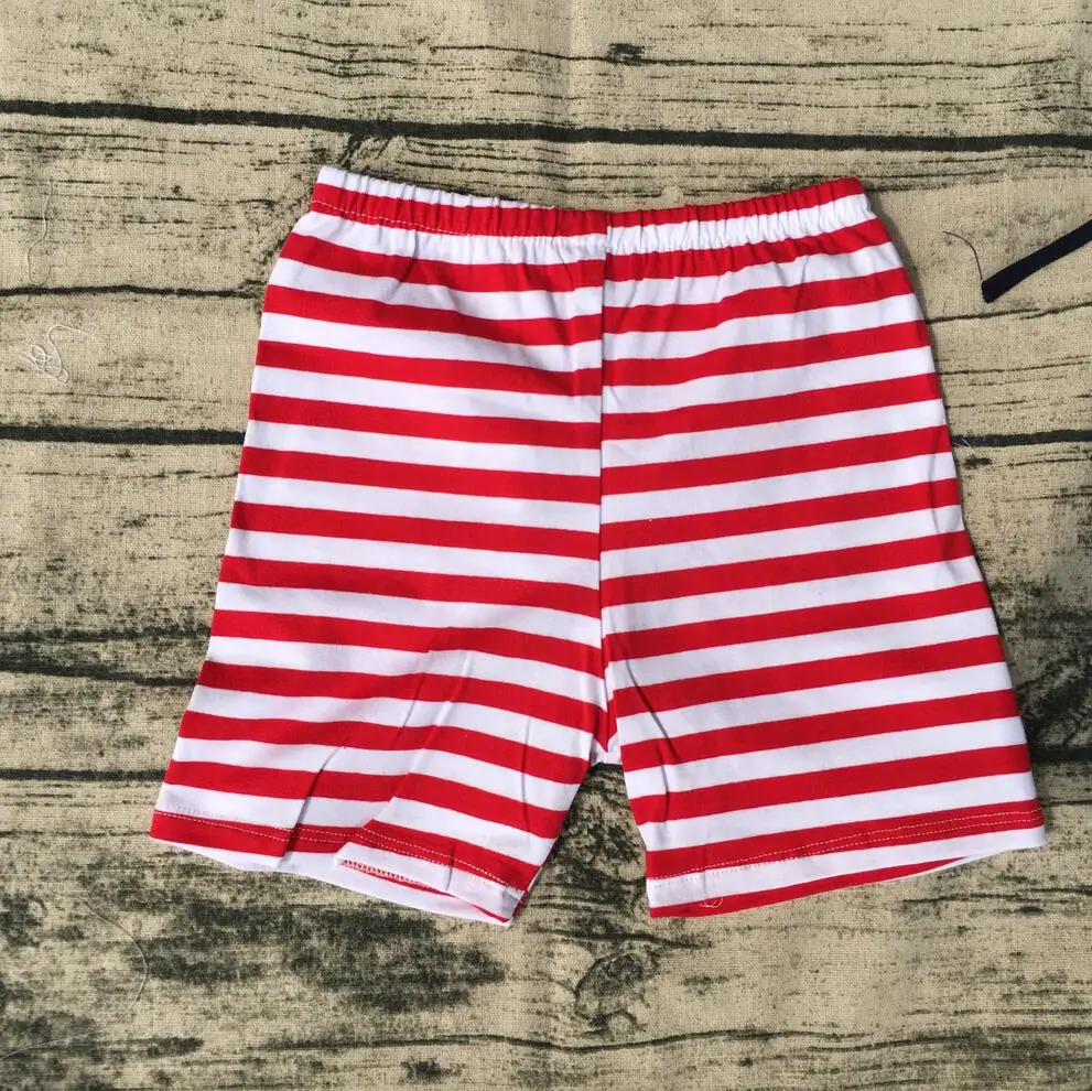 red striped shorts