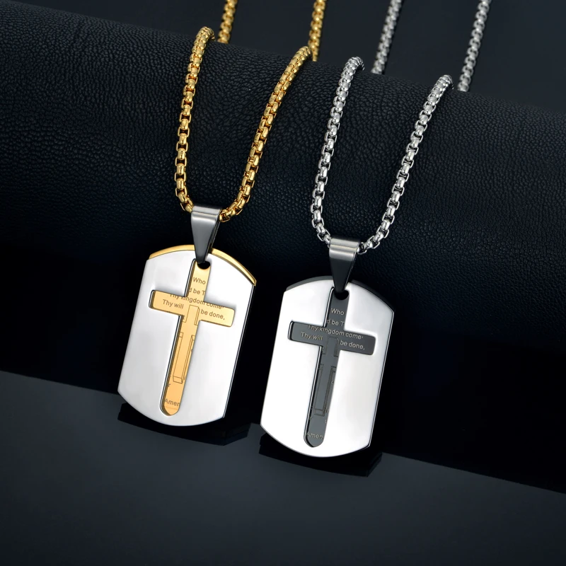 Cross Pendant Necklaces For Women/Men Gold Color Chain Christian