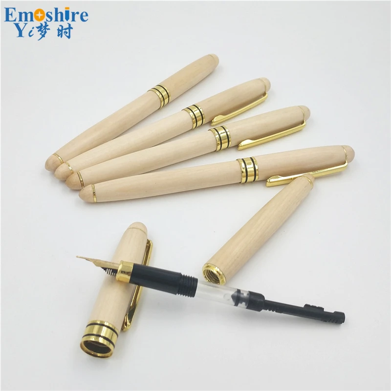 Emoshire Maple Wooden Pen Set Pen Pen Signature Pen Ballpoint Pen Bulk Customize LGO (8)