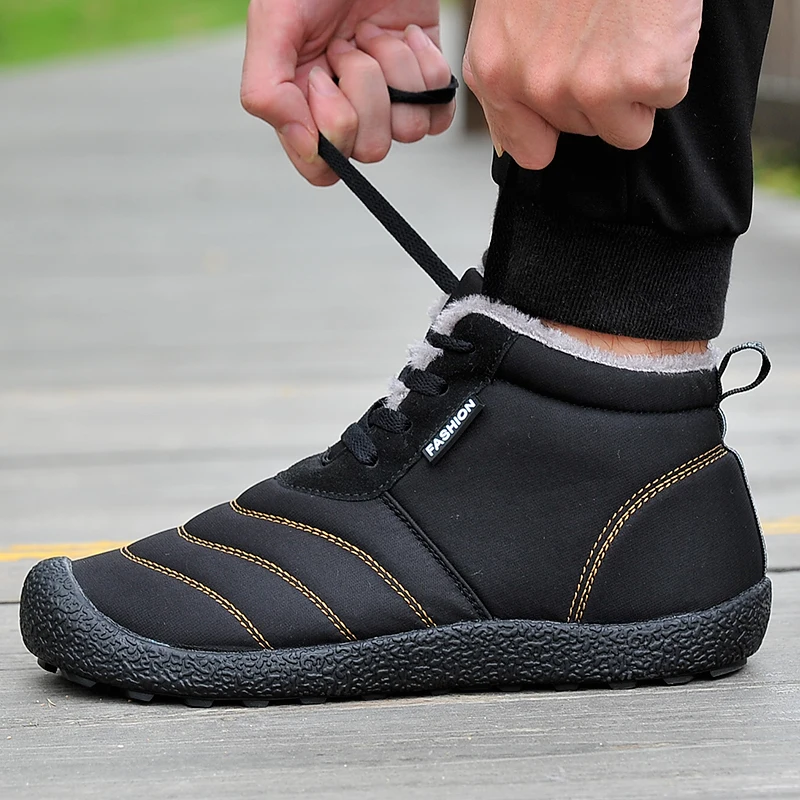 

Super Warm Men Winter Boots for Men Warm Waterproof Rain Boots Shoes 2018 New Men's Ankle Snow Boot Botas Masculina bota