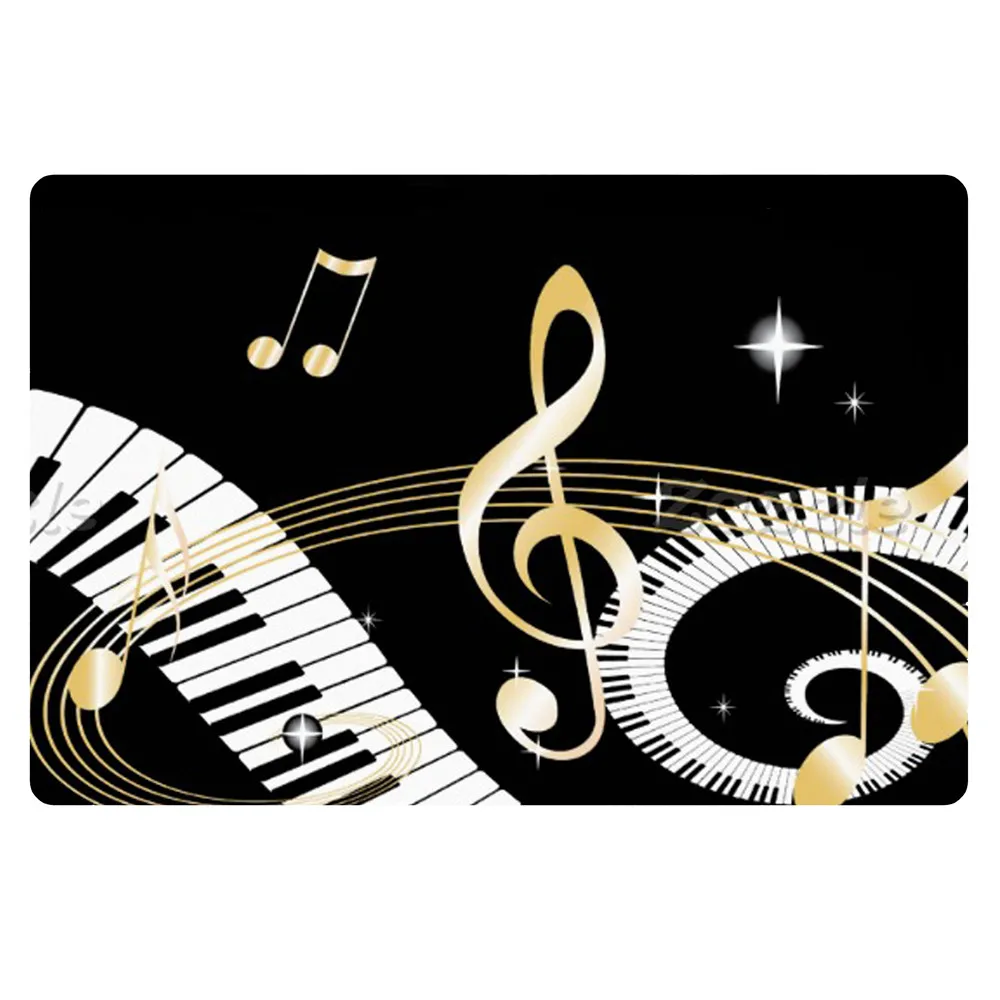 2016 Custom Music Note Carpets Art Design Pattern Printed Non slip