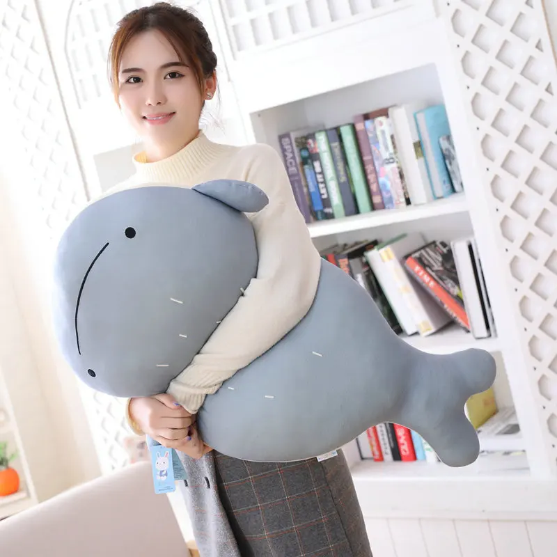 

Giant blue whale Stuffed Pillow high quality brown bear white Bird red Fox plush throw Pillow Home sofa decoration Gift for her