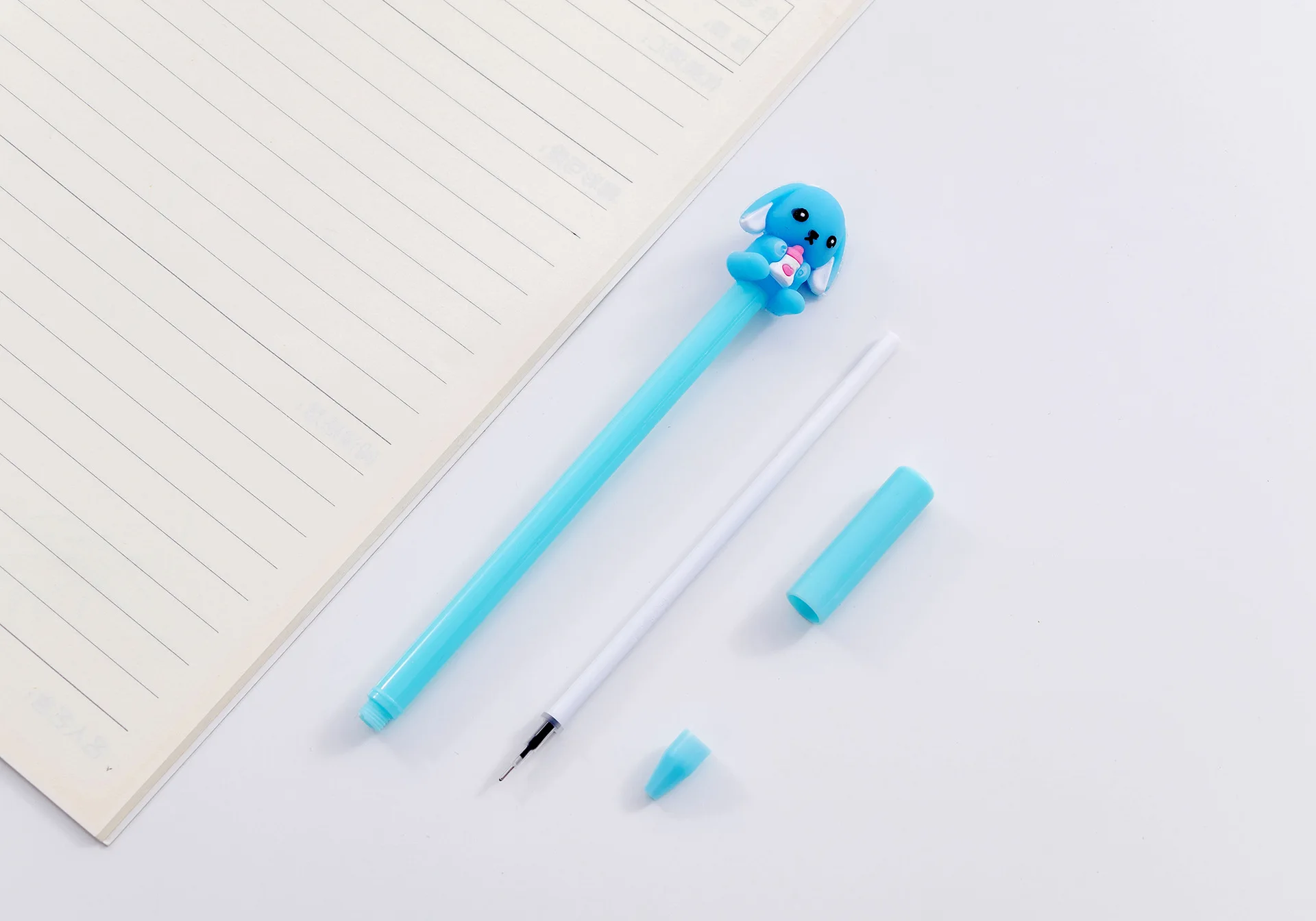 Animal dos Desenhos Cão de Leite Super Bonito Pequeno Animados Papelaria Caneta Neutra 0.5 Preto Estudante Kawaii Estacionário 40 Pçs 9 Material escolar e de escritório