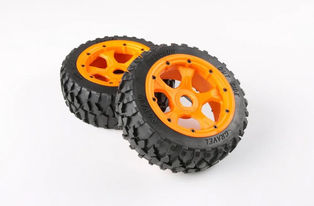 1/5 Baja 5B Stone tyres and nylon wheels Front 2pcs/pair tires for hpi km rv baja 5b ss 95210-in
