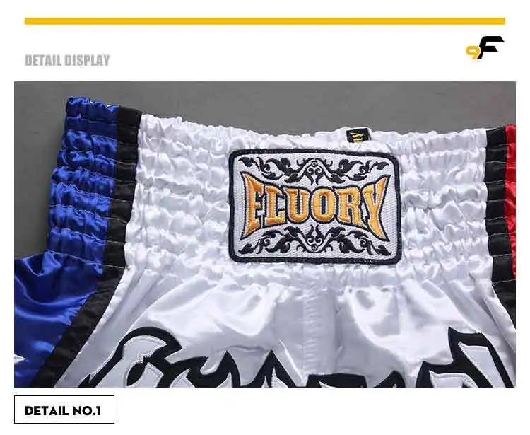 Fluory боксерские шорты для тайского бокса fightwear синие и красные звезды на заказ Муай Тай шорты