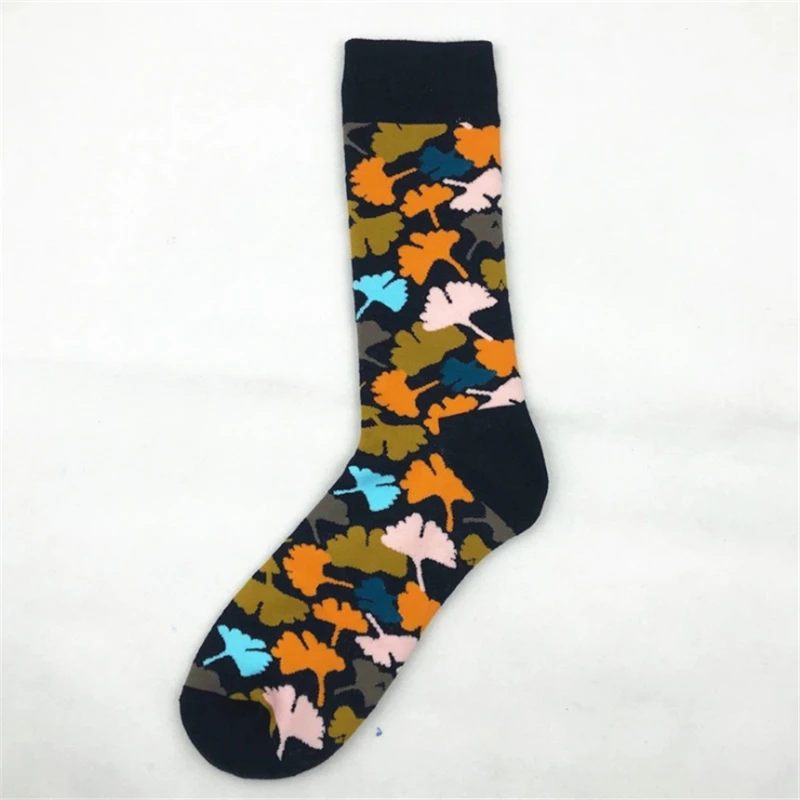 Moda Socmark Новые хип-хоп хлопковые мужские носки Harajuku Happy Funny Ax Leaf Comb нарядные носки для мужчин Свадебные Рождественские подарки