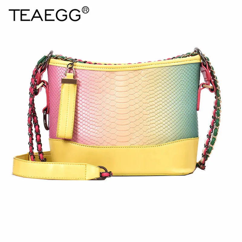 

TEAEGG Luxury Handbag Designer Bags Women 2019 Vintage Zipper Clutch Purse Serpentine Ladies Shoulder Messenger Bags Sac A Main