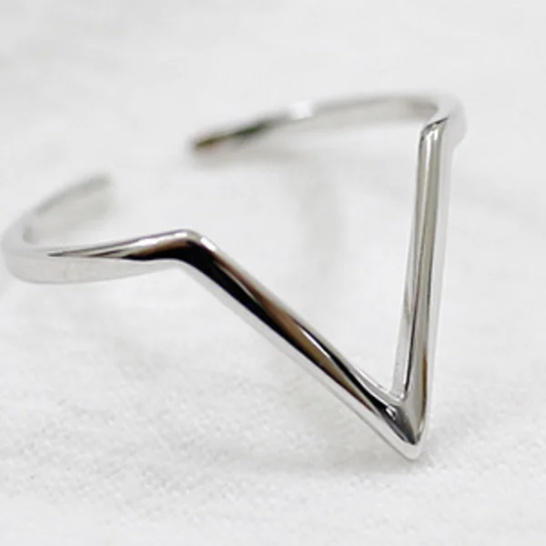 Новое поступление 925 пробы Серебряное треугольное кольцо для женщин Регулируемый размер кольцо Мода Стерлинговое Серебро-ювелирные изделия - Цвет камня: Platinum