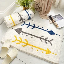 Ковры моющиеся противоскользящие пушистый Цветочный Коврик для ванной нескользящий ковер для кухни, гостиной, ванной комнаты, спальни