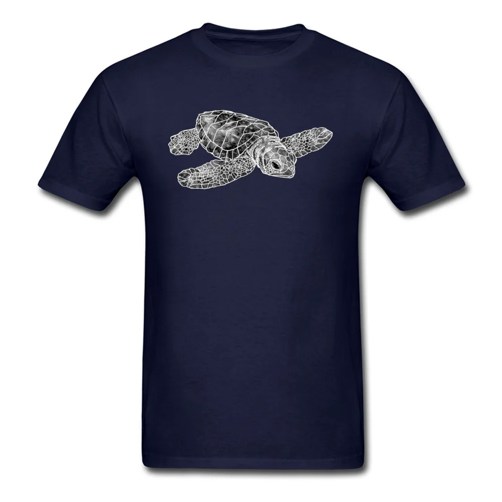 Watercolor Sea Turtle - Black And White_navy