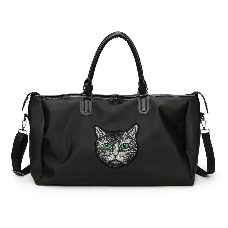 

Waterproof Oxford Women Travel Bags Summer Style Cat head Pattern Unisex Travel Duffel Bag 2019 large Capacity Lady Luggage bag