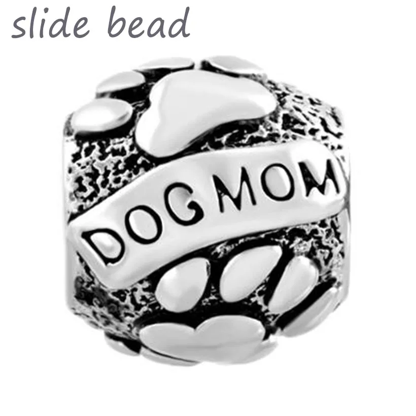 

Fit Pandora charm bracelets Mother Daughter Charms Dog Charm Bracelet Mom On Puppy Dog Charm beads for jewelry making
