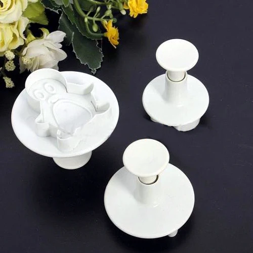 

Fashion 3Pcs/set Penguin Cutter Mold Sugarcraft Fondant Cake Decorating Christmas Cake Decorating Tools Tool
