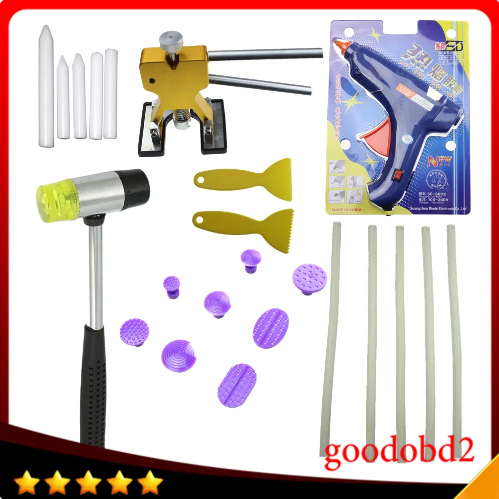 

Car Dent Removal tools high quality 8x Glue Tabs Paintless Dent Remover Tools Lifter Hand Tool Set PDR Tool full kit Herramentas