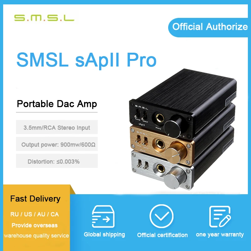 SMSL sApII Pro TPA6120A2 DAC декодер большой мощности высококачественный стерео усилитель для наушников с 2 способами переключения входов