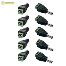 5 пар DC разъем мужской женский 5,5 мм для 5050 3528 одноцветные светодиодные полосы света или камеры видеонаблюдения